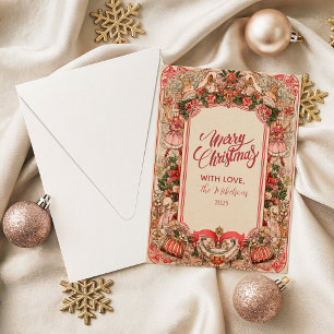 Cartes Pour Fêtes Annuelles Ornement Botanique Élégant de Noël