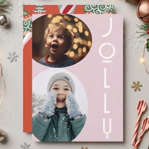 Cartes Pour Fêtes Annuelles Ornement Coloré 2 Photos Noël