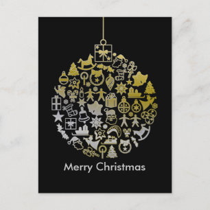 Cartes Pour Fêtes Annuelles Ornement de boule d'arbre de Noël + vos idées