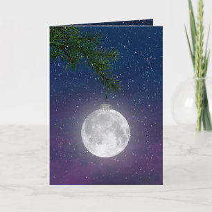 Cartes Pour Fêtes Annuelles Ornement de la Lune de Noël