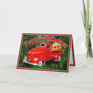Cartes Pour Fêtes Annuelles Ornement de Noël de Camion Rouge (4)