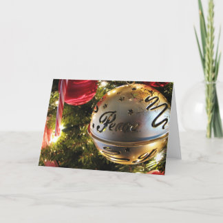 Cartes Pour Fêtes Annuelles Ornement de Noël de paix
