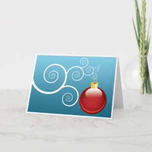 Cartes Pour Fêtes Annuelles Ornement de Noël fantaisie élégante Hol blanc élég