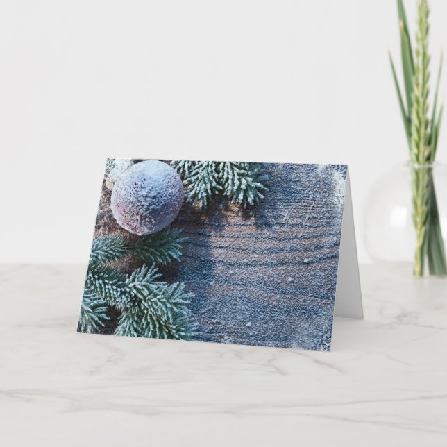 Cartes Pour Fêtes Annuelles Ornement de Noël gelé (Devant)