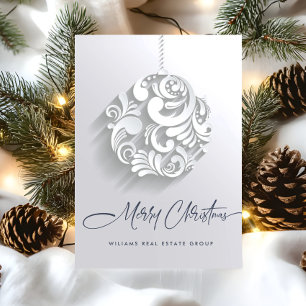 Cartes Pour Fêtes Annuelles Ornement de Noël moderne 3D Salutation d'entrepris