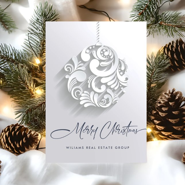 Cartes Pour Fêtes Annuelles Ornement de Noël moderne Accueil d'entreprise (Créateur téléchargé)