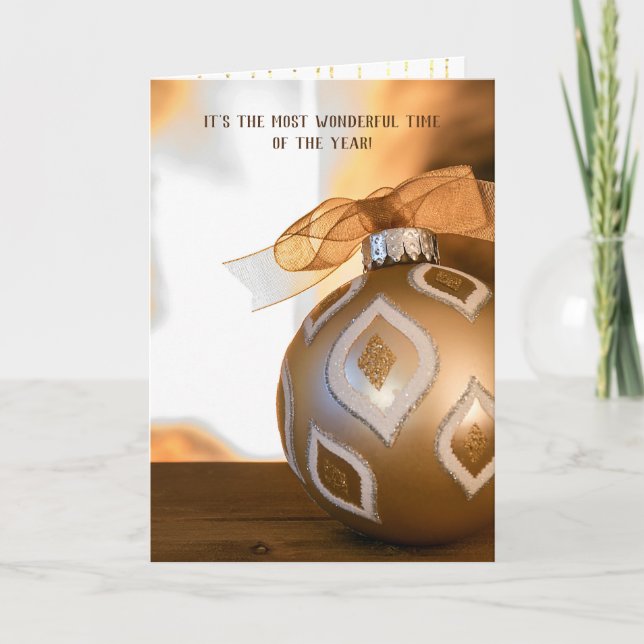 Cartes Pour Fêtes Annuelles Ornement de Noël par cheminée (Devant)