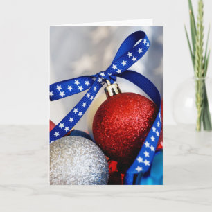 Cartes Pour Fêtes Annuelles Ornement de Noël patriotique unique