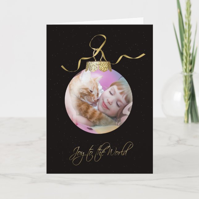 Cartes Pour Fêtes Annuelles Ornement de Noël photo (Devant)