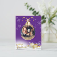 Ornement de Noël Photo Flocs de neige Moderne viol