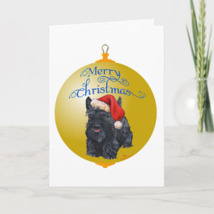 Cartes Pour Fêtes Annuelles Ornement de Noël Terrier Écossais