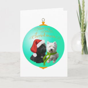 Cartes Pour Fêtes Annuelles Ornement de Noël Westie Scottie