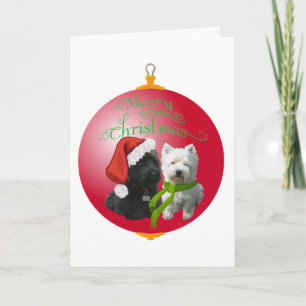 Cartes Pour Fêtes Annuelles Ornement de Noël Westie Scottie