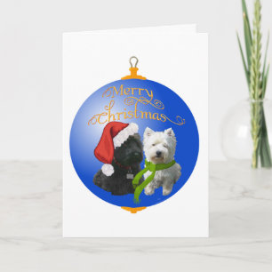 Cartes Pour Fêtes Annuelles Ornement de Noël Westie Scottie