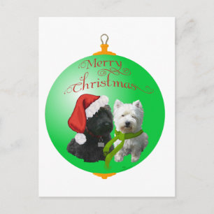 Cartes Pour Fêtes Annuelles Ornement de Noël Westie Scottie