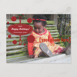 Cartes Pour Fêtes Annuelles Ornement de vacances rétro