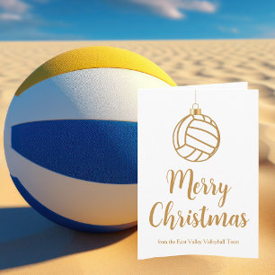 Cartes Pour Fêtes Annuelles Ornement de volley-ball personnalisé Joyeux Noël