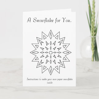 Cartes Pour Fêtes Annuelles Ornement flocon de neige en papier