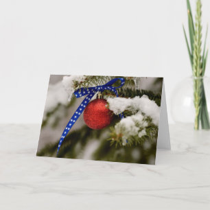 Cartes Pour Fêtes Annuelles Ornement patriotique simple de Noël