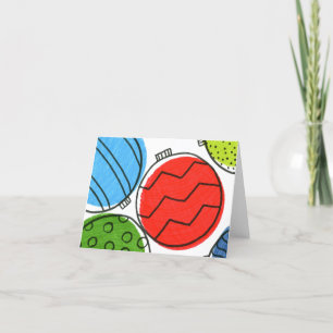 Cartes Pour Fêtes Annuelles Ornements Abstraits audacieux d'arbre de Noël