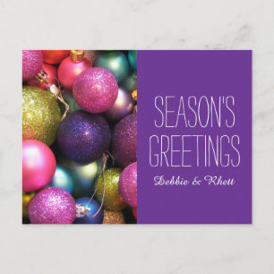 Cartes Pour Fêtes Annuelles Ornements colorés de Noël