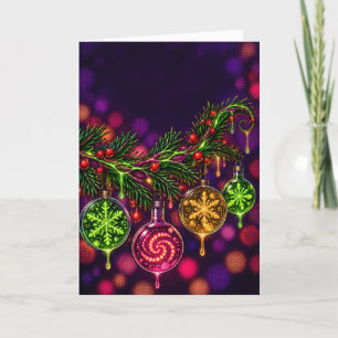 Cartes Pour Fêtes Annuelles Ornements de bouteilles de potion lumineuses sur u
