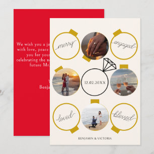 Cartes Pour Fêtes Annuelles Ornements de fête Joyeux et fiancés