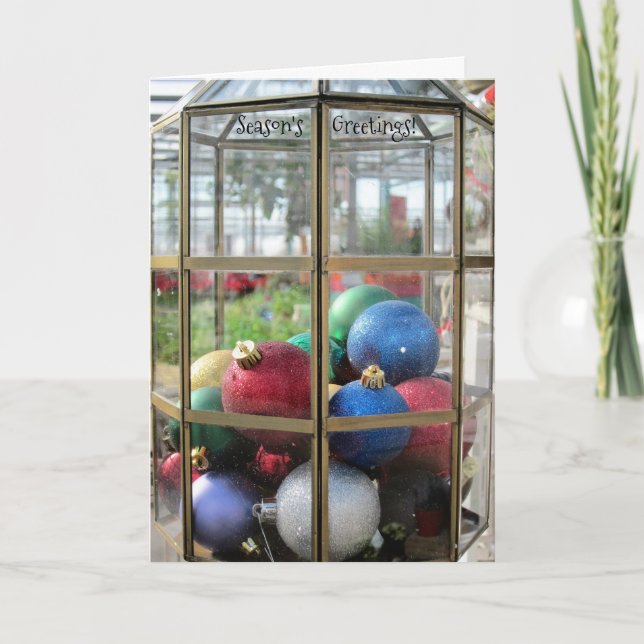 Cartes Pour Fêtes Annuelles Ornements de Noël (Devant)