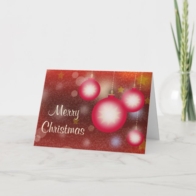 Cartes Pour Fêtes Annuelles Ornements de Noël (Devant)