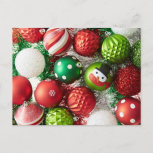 Cartes Pour Fêtes Annuelles Ornements de Noël Colorés Festifs