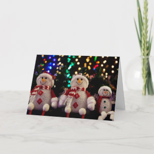 Cartes Pour Fêtes Annuelles Ornements de Noël des Snowmen sur arbre décoratif