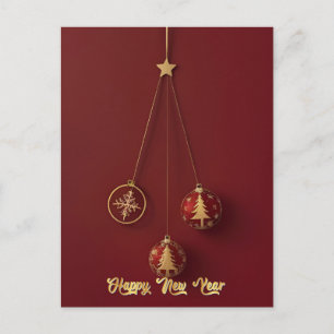 Cartes Pour Fêtes Annuelles Ornements de Noël élégants