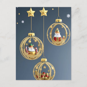 Cartes Pour Fêtes Annuelles Ornements de Noël élégants
