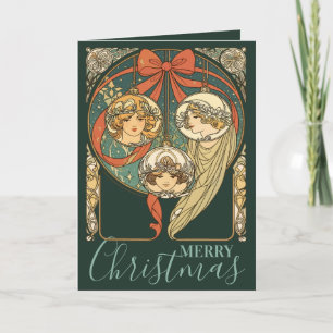 Cartes Pour Fêtes Annuelles Ornements de Noël Foi Espoir et Charité Vecteur