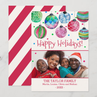 Cartes Pour Fêtes Annuelles Ornements de Noël Photo