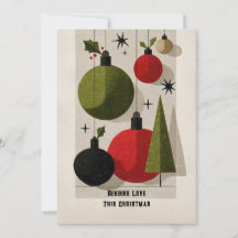 Ornements de Noël Rétro Moderne du Milieu du Siècl