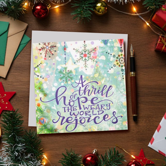 Cartes Pour Fêtes Annuelles Ornements de Noël Thrill of Hope Inspirivité (Créateur téléchargé)