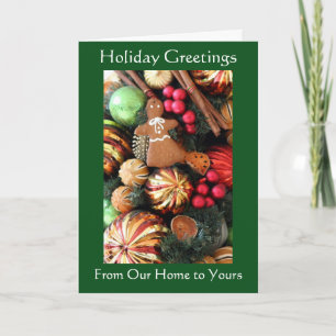 Cartes Pour Fêtes Annuelles Ornements démodés d'arbre de Noël