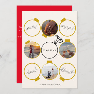 Cartes Pour Fêtes Annuelles Ornements festifs Joyeux et engagés