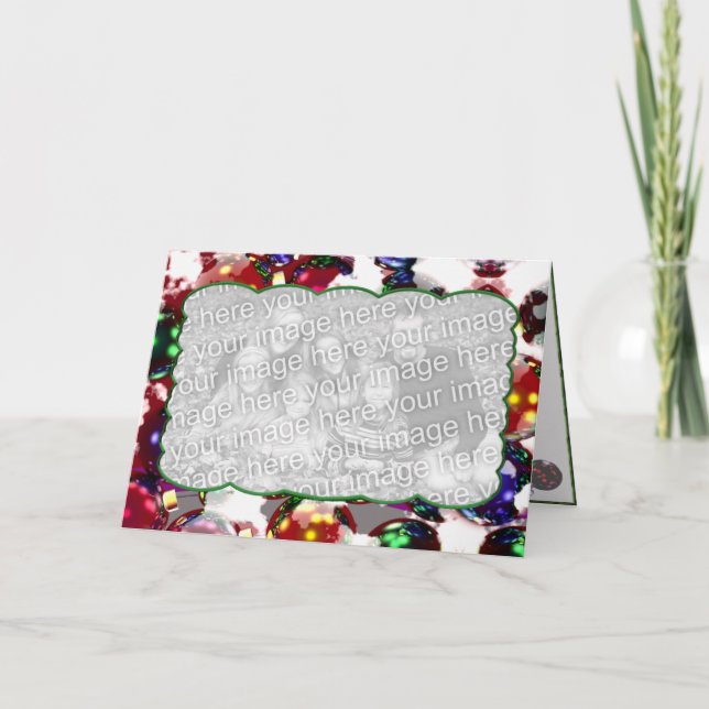 Cartes Pour Fêtes Annuelles Ornements givrés (cadre photo) (Devant)