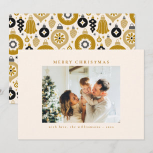 Cartes Pour Fêtes Annuelles Ornements personnalisés en noir et or pour l'art p