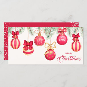 Cartes Pour Fêtes Annuelles Ornements Red Gold Christmas Tree