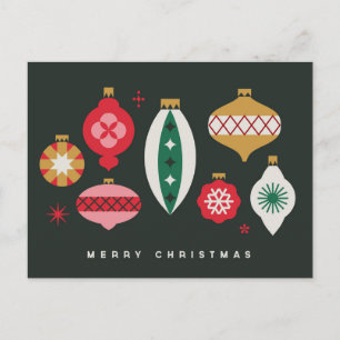 Cartes Pour Fêtes Annuelles Ornements Rétro - Joyeux Noël