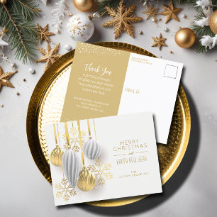 Cartes Pour Fêtes Annuelles Ornements Rétro Salutation de Noël d'affaires