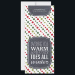 Cartes Pour Fêtes Annuelles "Orteils chauds et douillets" - étiquette cadeau p<br><div class="desc">"Warm and Cozy Toes" - Poison tag for wrapping socks - I saw this cute idea on Pinterest and thought it would be to make a variety of sock tags for people who't have the time to print and create them. Simply wrap a cute pair of socks in clear wrap...</div>
