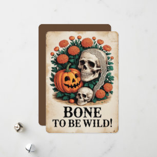 Cartes Pour Fêtes Annuelles "Os À Être Sauvages !" Halloween
