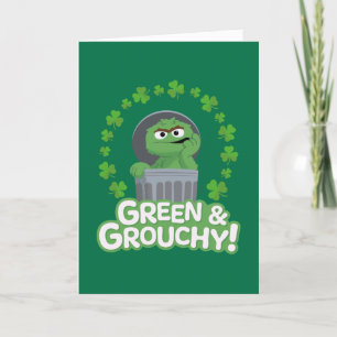 Cartes Pour Fêtes Annuelles Oscar   Vert et Grognon !