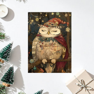 Cartes Pour Fêtes Annuelles Osric le Hibou Caprice de la Forêt