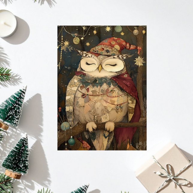 Cartes Pour Fêtes Annuelles Osric the Owl | Woodland Whimsy  (Osric the Owl, Woodland Whimsy Christmas Collection)