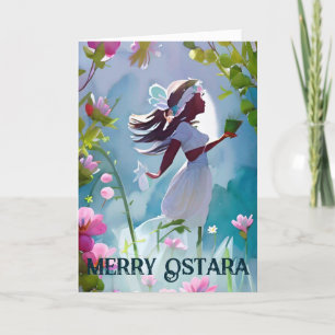 Cartes Pour Fêtes Annuelles Ostara Goddess Floral Spring Forest Pagan